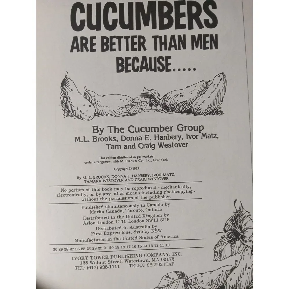 Vintage Cucumbers Are Better Then‎ Men Because...